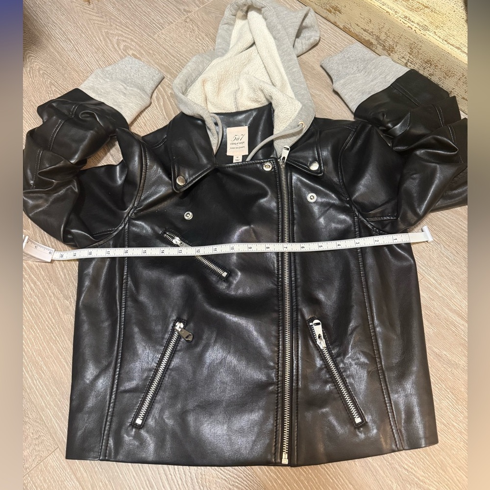 Cinq à Sept Evie Hooded Faux Leather Jacket - Picture 7 of 11